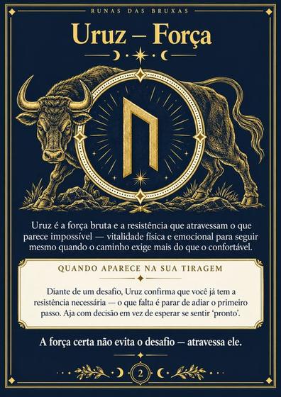 Página do material — runa Uruz — Força